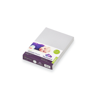 Träumeland Housse pour matelas de parc bébé Jersey gris clair 100x100 cm