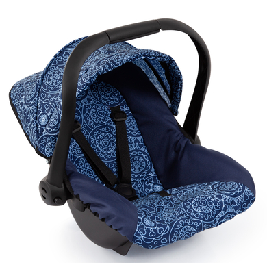 bayer Design Siège auto cosy pour poupée à capote motifs bleu