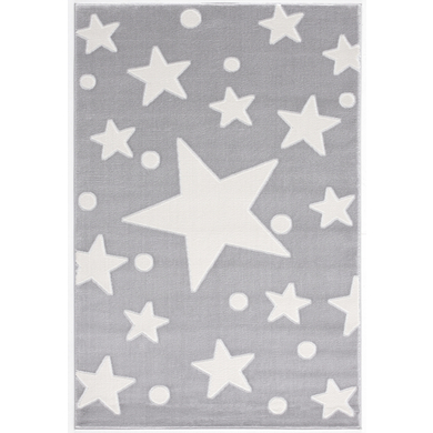 LIVONE Tapis enfant Happy Rugs Estrella gris argenté/blanc 100x160 cm