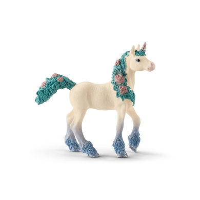 Schleich Figurine poulain licorne aux fleurs Bayala 70591