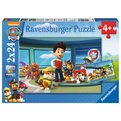 Ravensburger Puzzle 2x 24 piezas - Paw Patrol: útiles sniffers