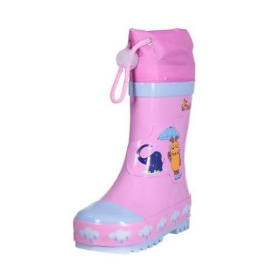 Playshoes Bottes enfant La souris et éléphant caoutchouc rose