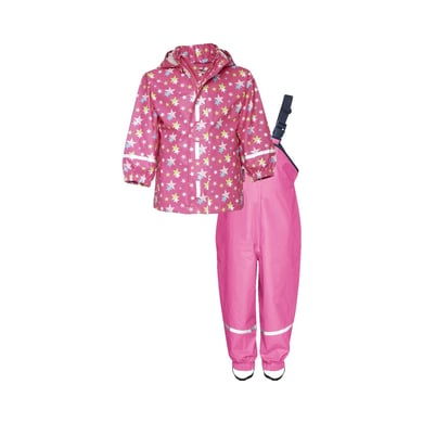 Playshoes Combinaison de pluie enfant étoiles rose 2 pièces