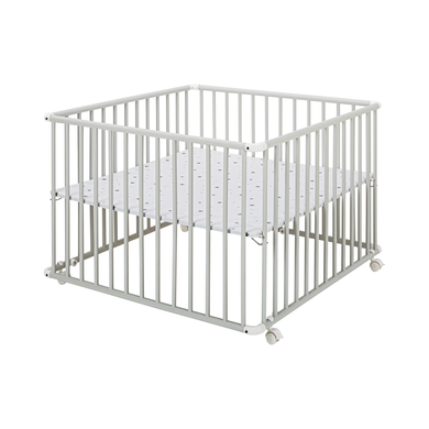 Schardt Parc bébé Basic gris clair étoiles grises 100x100 cm