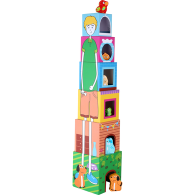 small foot ® Stacking kub med figurer husdjur