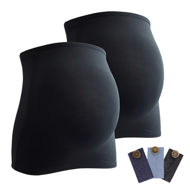 Mamaband buikband 2-pack 2-pack + 3-pack broek uitbreiding zwart