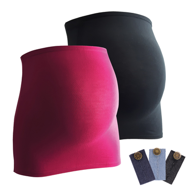 Levně mamaband bĹ™iĹˇnĂ­ pĂˇs 2-pack + 3-pack kalhoty prodlouĹľenĂ­ ÄŤernĂˇ/magenta