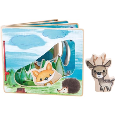 small foot libro ilustrado paisaje forestal interactivo