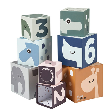 Done by Deer™ Cubes à empiler Deer Friends 8 pièces