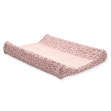 jollein Housse de matelas à langer River knit pale pink 50x70 cm
