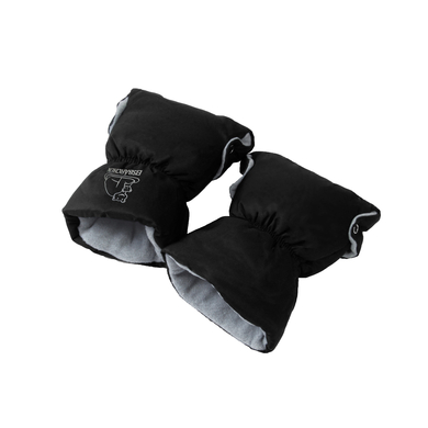 Heitmann Protège-mains pour poussette ourson polaire, noir