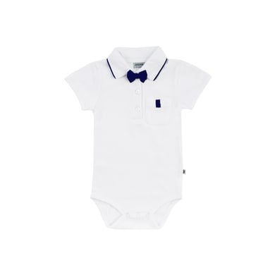 JACKY Body enfant manches courtes noeud papillon amovible blanc/bleu marine