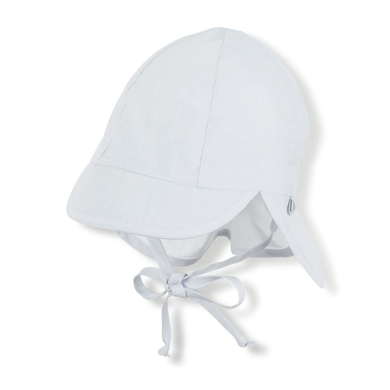 Sterntaler Bonnet enfant lacet visière à protège-cou blanc