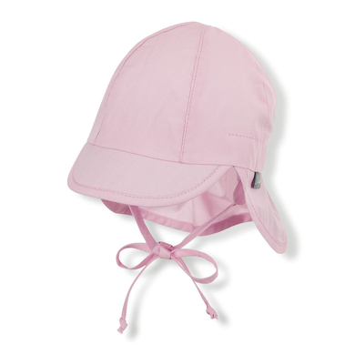 Sterntaler Bonnet enfant visière anti-UV tour de cou rose