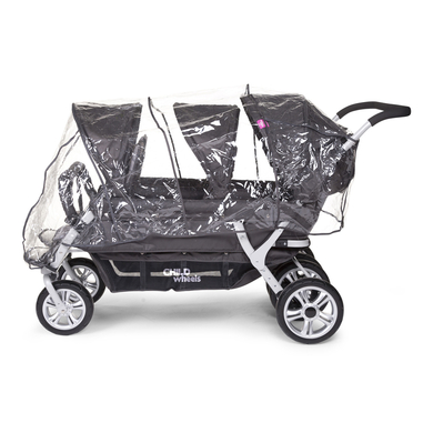 CHILDHOME Habillage pluie pour poussette sextuple transparent