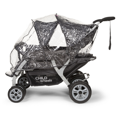 Image of CHILDHOME Parapioggia per passeggino quadruplo trasparente059