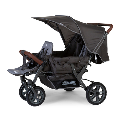 Deryan Elena Poussette Duo Tandem pour Enfants - Double Duett avec Harnais  5 points et Ajustable à 4 ans (Noir) : : Bébé et Puériculture