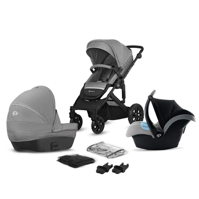 Kinderkraft Poussette trio combinée 3en1 Prime Lite grey