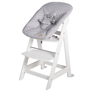 roba Trona con peldaños Born Up blanco Set 2 en 1 incl. accesorio Style gris