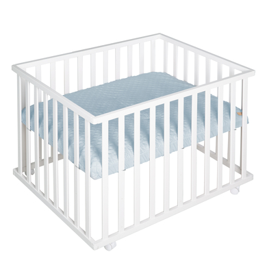 roba Laufgitter 75 x 100 cm weiß Style türkis  - Onlineshop Babymarkt