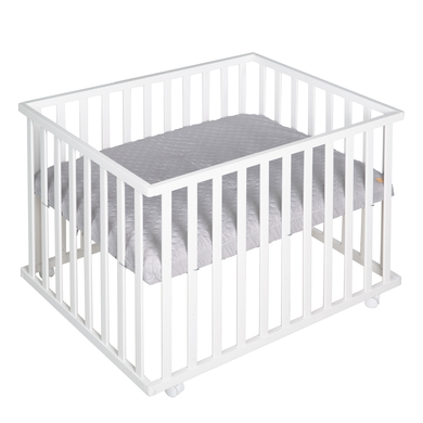 Levně roba Playpen 75 x 100 cm bĂ­lĂˇ Styl ĹˇedĂˇ