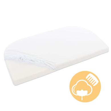 babybay® Drap housse de lit cododo Original Jersey membrane blanc 81x42 cm