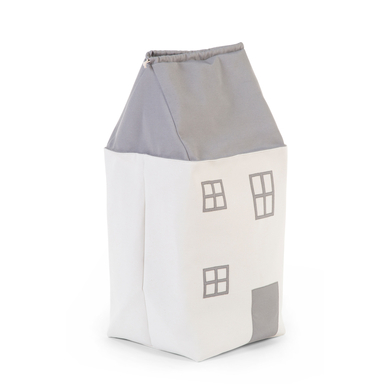 CHILDHOME Panier rangement jouets maison gris/écru