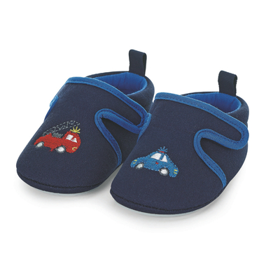 Sterntaler Chaussons bébé scratch bleu marine