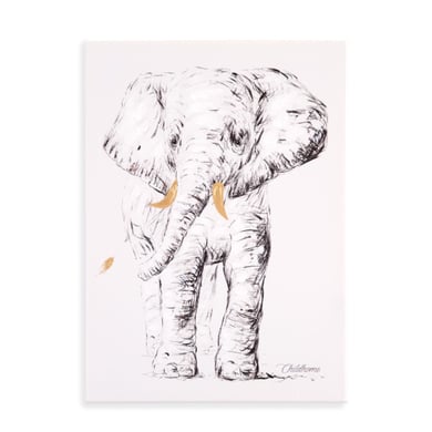 CHILDHOME Portrait à l'huile enfant éléphant 30x40 cm