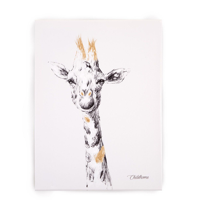 CHILDHOME Peinture à l'huile enfant girafe 30x40 cm