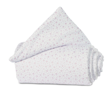 babybay® Tour de lit cododo organic cotton Maxi, Boxspring, Comfort étoiles blanc 157x24 cm