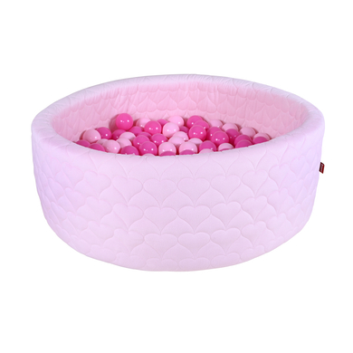 Levně Knorr® hračka míčová koupel měkká - Útulné srdce růžové včetně 300 kuliček měkké růžové