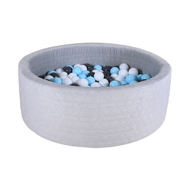 Image of knorr® toys Piscina di palline soft - Cosy geo grey incl. 300 palline creme/grey/lightblue