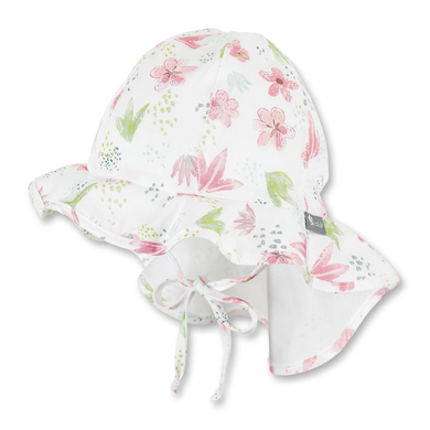 Sterntaler Chapeau à bords larges bébé, coton fleur écru