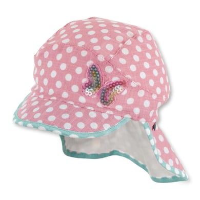 Sterntaler casquette à visière avec protection du cou rouge clair