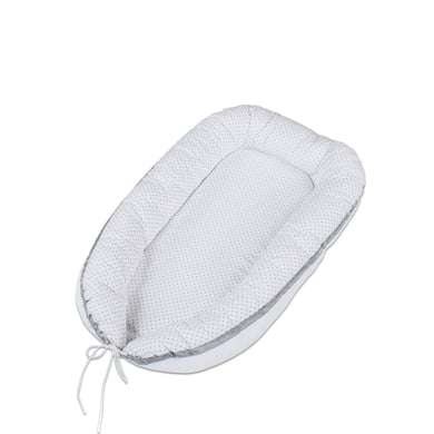 babybay® Nid pour bébé blanc pois gris nacré