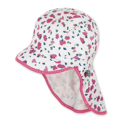 Sterntaler casquette à visière avec protection du cou blanche