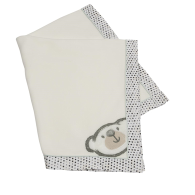 BeBes Collection Couverture bébé polaire Big Willi gris 75x100 cm