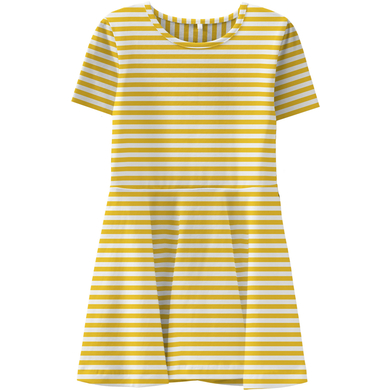 Image of name it Girls Abito Nmfvivette a righe, giallo/bianco059