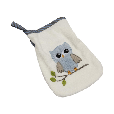 Be Be ’s Collection Waschhandschuh Eulen blau