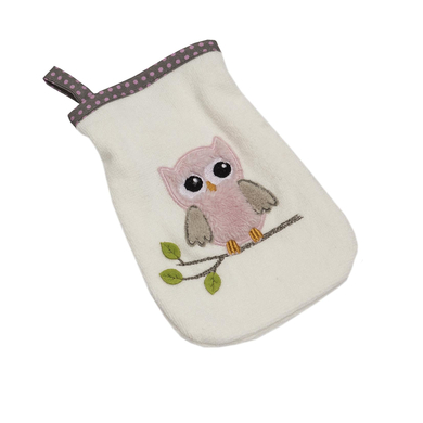 Be Be ’s Collection Waschhandschuh Eulen rosa