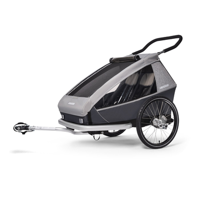 CROOZER Remorque de vélo enfant Kid Keeke 2 Stone grey