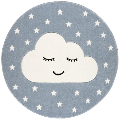 LIVONE Tapis enfant Kids Love Rugs Smiley Cloud bleu/blanc 160 cm