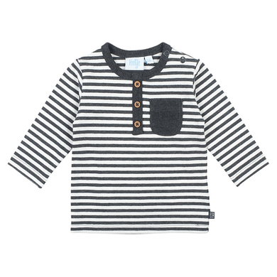 Feetje longsleeve stripes mini person antracit-melange