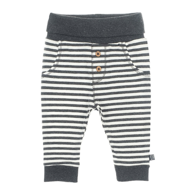 Feetje byxor randig mini person antracit-melange