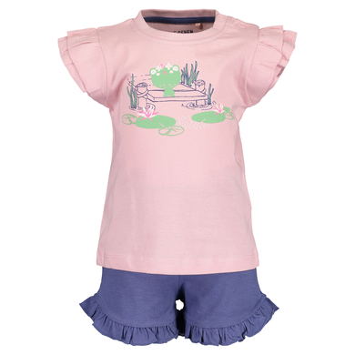BLUE SEVEN Girls Lot de 2 T-shirt + Shorts rose