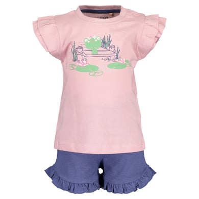 BLUE SEVEN Girls Set de 2 camisetas + Shorts rosa