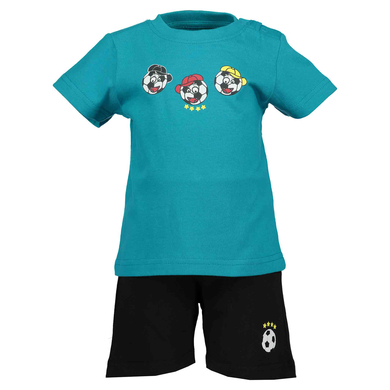 BLUE SEVEN Boys Set med 2 T-shirt + Capri byxor Lagoon