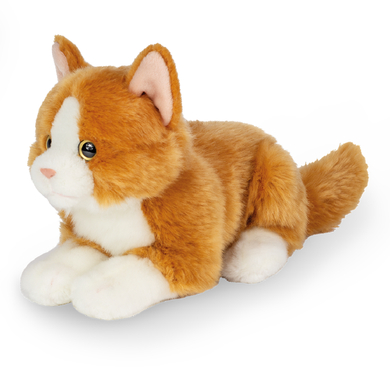 Levně Teddy HERMANN ® Cat ležící červená, 20 cm