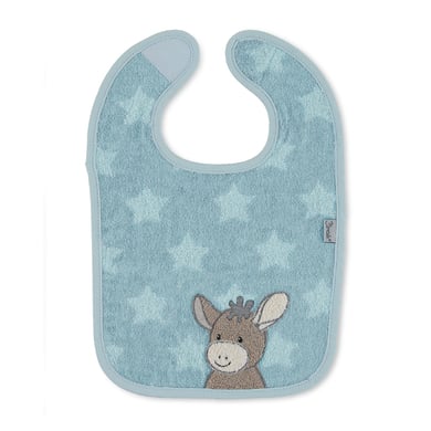 Sterntaler Bavoir enfant velcro âne Emmi bleu